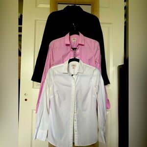 J. Crew Black , White and Pink Casual Button Down Shirts